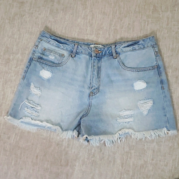 Forever 21 Distressed Cutoff Shorts High Rise 12" - Picture 5 of 6